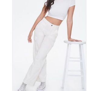 Forever 21 wide leg cargo pants